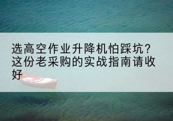 东山高空作业升降机厂家推荐-选高空作业升降机怕踩坑？这份老采购的实战指南请收好